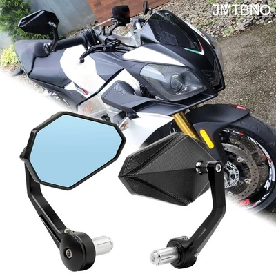 Par de espejos retrovisores de extremo de manillar de motocicleta de 7/8"" para Aprilia Tuono V4 R APRC Foto 1 de 4