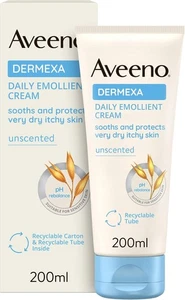 Aveeno Dermexa Daily Emollient Cream (1x 200ml), Emollient Cream Enriched with - Picture 1 of 7
