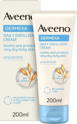 Aveeno Dermexa Daily Emollient Cream (1x 200ml), Emollient Cream Enriched with