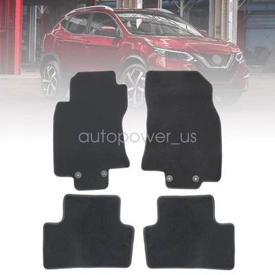 For 2017 2018 2019 2020 2021 2022 Nissan Qashqai Floor Mats Carpet Velour Black - Imagem 1 de 4