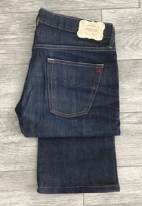 LADIES WOMENS REPLAY SLIM BOOTCUT JEANS DARK BLUE DENIM W31 = W13 - L32 - Picture 1 of 3