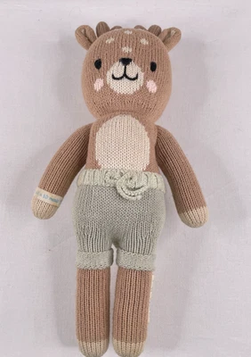 Cuddle + Kind Elliott The Fawn Deer Plush  Stuffed Animal Hand Knit Peru - Image 1 of 4
