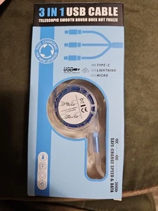 3 In 1 USB Cable Fast Charging - Photo 1 sur 4