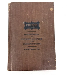 1902 Frisco System Ticket Agents Schaffner Anleitungsbuch - Bild 1 von 3