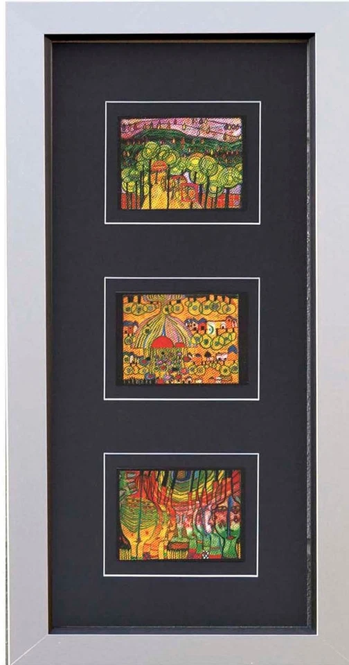 Kunstdruck HUNDERTWASSER BH 45x82.50 cm bunt Bild Gemälde Wandbild - Bild 1 von 1