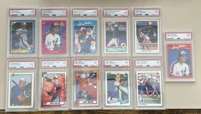 1990 MEGA LOT Larry Walker PSA 9 Mint Leaf, Bowman, Fleer, Topps Rookie RC HOF - Image 1 of 4