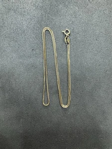1.8g Vintage Sterling Silver 925 Gold Wash Box Chain 16” Jewelry lot W - Picture 1 of 6