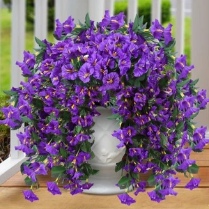 Artificial Fake Hanging Flowers Plants for Outdoor Outside Spring Summer Deco - Picture 1 of 7