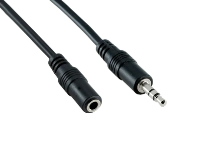 25ft 3.5mm Male to 3.5mm Female Stereo Audio Extension Cable, Black - Image 1 of 3