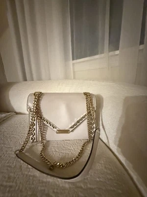 MICHAEL Kors Whitney Large Stud Leather Convertible Shoulder Bag White - Image 1 of 4