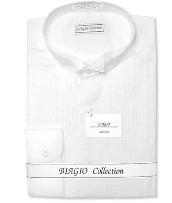 Biagio Mens 100% COTTON Solid White Color TUXEDO Dress Shirt sz 17 32/33 - Image 1 of 4