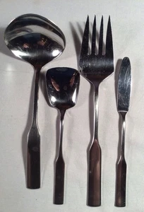 Set 4 Oneida Deluxe Antares Edelstahl Servierteile - Bild 1 von 2