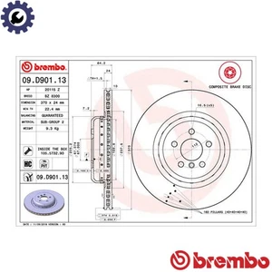 2x BRAKE DISC 09.D901.13 FOR BMW X7/G07 X6/G06/F96 X5/G05/F95/Van 8/G14/F91/X4 - Picture 1 of 9