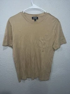 Express Herren Taschen-T-Shirt hellbraun neu mit Etikett - Bild 1 von 5