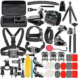 50 In 1 Accessories For Gopro 13 12 11 10 9 8 7 6 Bundle Chest Head Mount Biking - Picture 1 of 8