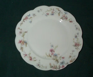 Haviland Limoges France 8 1/2" Floral Plate Scalloped Beaded Edge Pretty Flowers - Picture 1 of 3