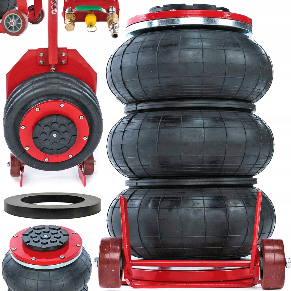 Cric pneumatico 3,5t air jack 3 anelli pressione pneumatica aria camion auto