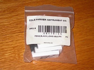 Cole Parmer Chart Recorder Pen 8479-35 Black 5pc New *Free shipping* - Picture 1 of 4