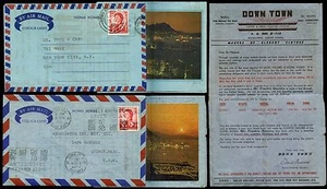HONG KONG QE2 1967-68 ANNIGONI on AIRLETTERS HARBOUR ILLUST + FASHION...2 ITEMS - Picture 1 of 1