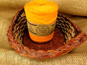 Perfect Yarns 3mm 100% Cotton Recycled Tshirt T-shirt Yarn for Crafts Orange - Picture 1 of 5