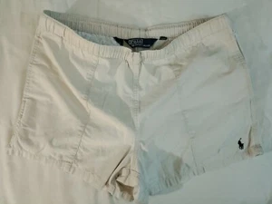 Men's Polo Ralph Lauren Ivory Off White Bermuda Beach Surf Shorts VTG 36 RARE - Picture 1 of 18