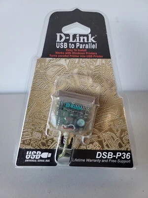 [NEW] - D-Link DSB-P36 USB to Parallel Printer Cable Adapter - Sealed - Image 1 of 4