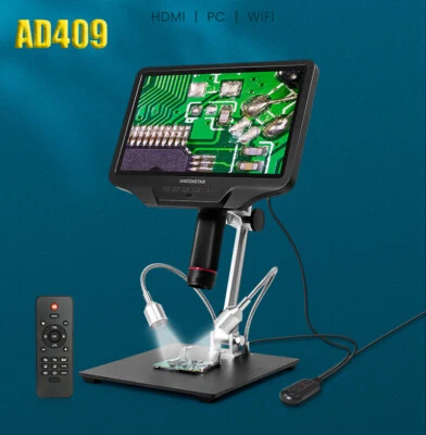 Микроскоп цифровой Andonstar AD409 4 Мп Wifi с жидкокристаллическим экраном 10,1 дюйма pe66 - Изображение 1 из 4