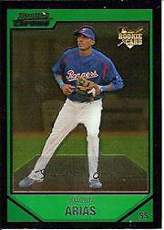 2007 Bowman Chrome Baseball #208 Joaquin Arias RC Texas Rangers