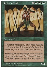 Magic the Gathering MTG Craw Giant (285) Fifth Edition   LP
