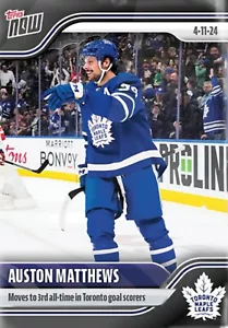 2023-24 TOPPS NOW NHL STICKER TORONTO MAPLE LEAFS AUSTON MATTHEWS #170 MOVES 3RD - Bild 1 von 1