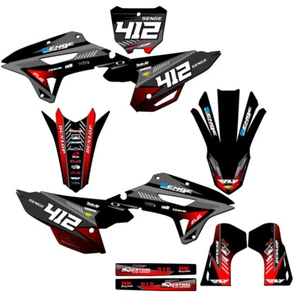 2021-2023 CRF 450 RX SURGE Black Senge Graphics Kit Compatible with Honda - Picture 1 of 10