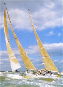 1998 Stampa Vela Vintage Beken of Cowes La Carta Vela Yacht Nave Barca UK - Foto 1 di 3