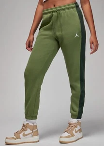 Pantalones Jordan Para Mujer Calce Estándar Cupé Fitness Entrenamiento Ropa Deportiva Verde Talla S - Imagen 1 de 8