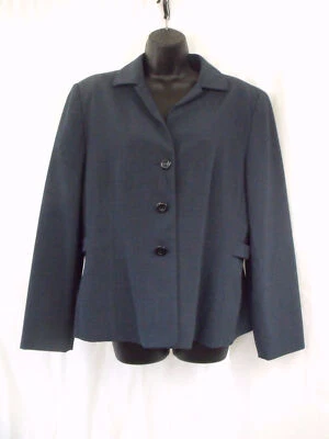 Chaqueta Blazer Bill Blass for SAKS Azul Marino Mezcla Lana Forrada Talla 16 De Colección Foto 1 de 4
