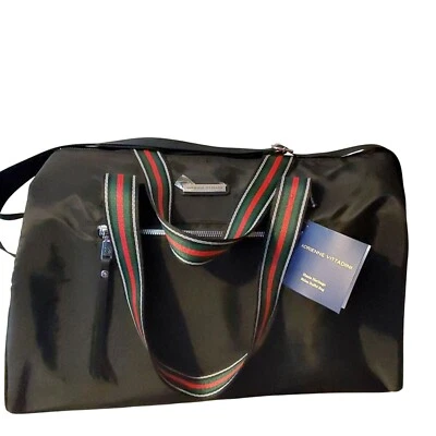 Nuevo con etiquetas Bolso de Lona Adrienne Vittadini Negro Alta Herencia Cremallera Completamente Forrado Precio de venta sugerido por el fabricante 360 $ Foto 1 de 4