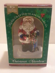 Santa Claus The Brass Key New 6" Christmas Splendeur Handcrafted Glass Ornament - Picture 1 of 5