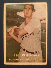1957 Topps #1 Ted Williams Boston Red Sox HOF- G/VG
