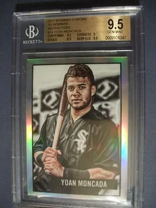 YOAN MONCADA 2017 Bowman Chrome '51 Refractors #16 BGS GEM MINT 9.5 White Sox - Picture 1 of 1