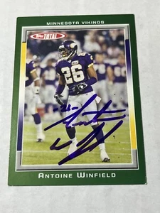 2006 Topps Total Antonie Winfield Purple Ink Auto Vikings Rare - Picture 1 of 2