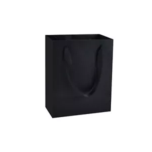 Black Matte Gift Paper Bags with Handles 30 Pack 8x5x10 inch Retail & Wedding... - Picture 1 of 6
