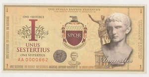 2007 Roman Empire 1 Sesterces Fantasy Note ~ Priced Right! - Picture 1 of 2