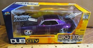 Jada Toys BTM 1970 Plymouth CUDA 1:24 Purple Muscle Car Black Hood 90343 DieCast - Picture 1 of 9