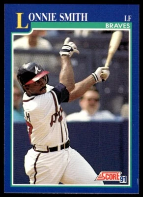 1991 Score Baseball Card Lonnie Smith Atlanta Braves #543 - Image 1 of 2