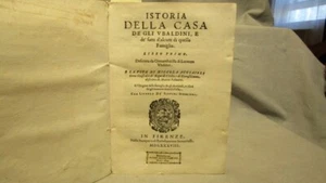 Istoria della Casa de Gli Ubaldini, First edition 1588, original full vellum - Picture 1 of 12