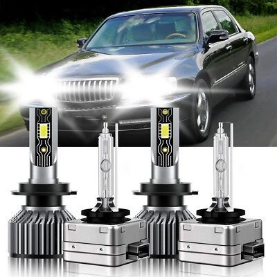 Para Hyundai Equus 2011-2016 HID LED Faro Bombilla Luz Alta Baja 6500K Blanco Foto 1 de 4