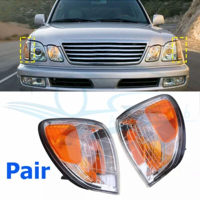 Par de luces de esquina laterales lámpara de señal de giro para Toyota Land Cruiser FJ100 98-2006 k Foto 1 de 4