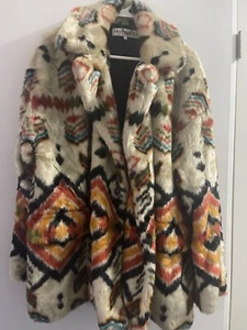 Free People Carmella Kunstfell Jacke Mantel Gr. M (Oversized) Neu ohne Etikett - Bild 1 von 12