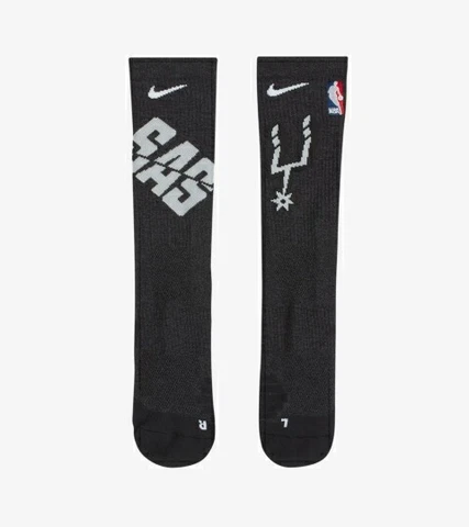 Men’s Nike Elite Dri-Fit Crew Basketball Socks San Antonio Spurs Size L 8-12 Cover