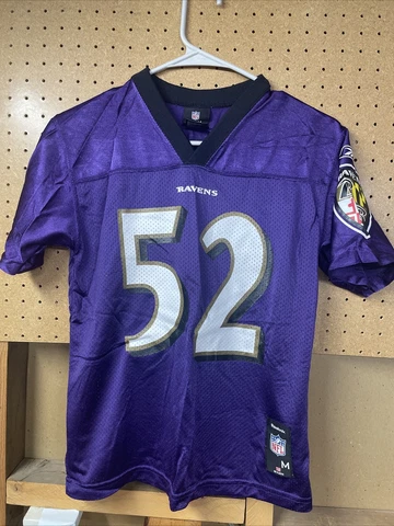 Ray Lewis #52 Baltimore Ravens Reebok NFL Youth Jersey M (10-12) Cover
