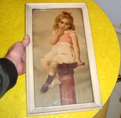 PRIMITIVE ANTIQUE VICTORIAN ERA LITHOGRAPH PRINT / CLOTHING BLOOMERS - Image 1 of 4